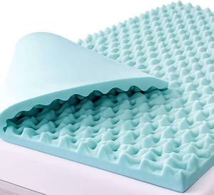 lot 4807 image: DMI 2-Inch Foam Mattress Topper - Egg Crate, Twin 33 x 72, Blue