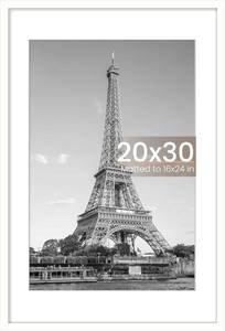 lot 4823 image: upsimples 20x30 Poster Frame with Mat (16x24) or 20x30, White