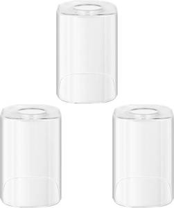 lot 4832 image: 3-Pack Square Glass Shade Replacement for Light Fixtures, Clear