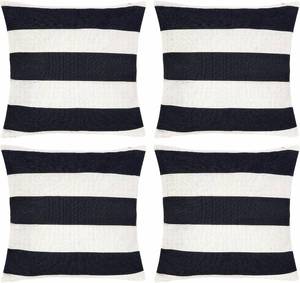 lot 4833 image: tiggell 4 Pack Waterproof Pillow Covers 20x20 Striped Black White