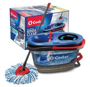 lot 4850 image: O-Cedar RinseClean Spin Mop & Bucket System  Clean with Clean Water