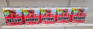 lot 641 image: 10 Rolls Brawny Family Size Tear-A-Square Paper Towels 25 Regular Rolls.