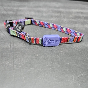 lot 6253 image: Striped Solid Cat Collar Zoo-CCOLLA-Violet-OS