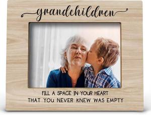 lot 6276 image: FONDCANYON Grandchildren Fill a Space in Your Heart That You Never Knew was Empty Picture Photo Frame,Grandparents Day Birthday Gifts for Grandparents Picture Frames (5x7 Inch Photo)