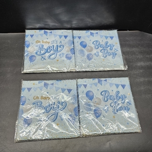 lot 6288 image: Lot of 2, 40Pcs Baby Shower Napkins for Boy, Its a Boy Blue Cocktail Napkins Baby Boy Shower Decorations Paper Napkins for Baby Shower Gender Reveal Birthday Party Supplies
