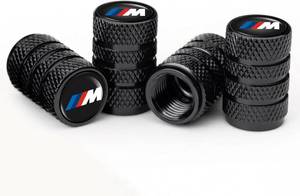 lot 6298 image: 4pcs Tire Valve Stem Caps, Compatible with BMW M 3 5 7 X1 X3 M3 M5 X1 X5 X6 Series Stem Cap Universal Car Air Cover Car Accessories for Cars, SUV, Truck, Motorcycles  Black