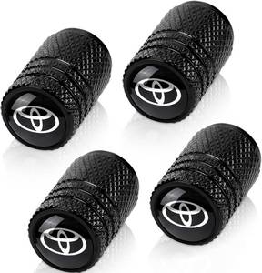 lot 6299 image: 4pcs Tire Valve Stem Caps, Compatible with Toyota Avalon Prius Allion RAV4 Highlander Series Stem Cap Universal Car Air Cover Car Accessories for Cars, SUV, Truck, Motorcycles Black