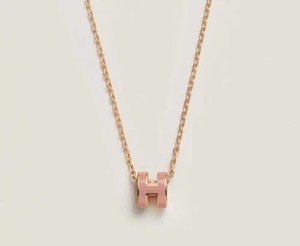 lot 6308 image: DAINTYLS Dainty Necklace jewelry for women ( Letter H Pink)