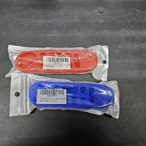 lot 6368 image: TOKERSE Silicone Case for Google TV Streamer 4K 2024 Voice Search Remote - Soft Anti-Slip Remote Control Protective Cover Sleeve Skin with Lanyard - Red and Blue