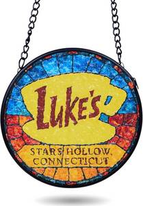 lot 6389 image: Lukes Stars Hollow, Connecticut Stained Glass Ornament