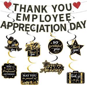 lot 6393 image: Employee Appreciation Decorations, We Appreciate You Banner Decorations, Staff Appreciation Banner, Nurse Employee Staff Graduation Appreciation Party Supplies
