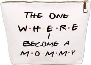 lot 6396 image: yhslmh New Mommy Gift, Gold Zipper Pregnancy Gifts Bag, Congratulations Mom To Be Gifts First Time Mama Pouch, Announcement Mothers Day Makeup Bag Gift, The One Where I Become A Mommy