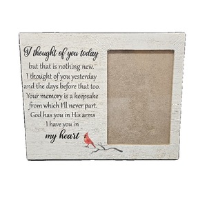 lot 6410 image: Cardinal Memorial Gifts Picture Frame for Loss of Loved one, Sympathy Gifts Picture Frame, I Thought of You Today 4 X 6 Picture