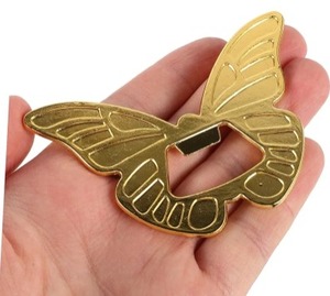 lot 6416 image: Gold Butterfly Bottle Opener Metal Beer and Wine Openers Sturdy