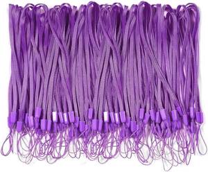 lot 6430 image: Nylon Lanyard Badge Holder, 7 Inch Nylon Hand Wrist Strap Lanyard for USB Flash Drives, Keys, Keychains, ID Name Tag Badge Holders and Other Portable Items, One Size Fits All, 50PCS, Purple