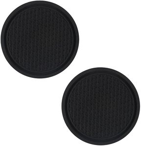 lot 6431 image: Cup Holder Inserts for Car, Car Coasters for Cup Holders, Silicone Anti-Slip Car Cup Coasters, Universal Auto Accessories for Your Car, Cute Car Decorations for Women, Easy Clean Set Black