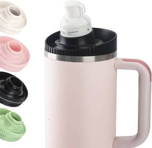 lot 6464 image: Taladad Tumbler Adapter for Stanley to Cirkul, Use Your Flavor Cartridges with Your Tumbler, for 40oz Stanley Quencher H2.0 Tumblers, BPA Free Plastic, Leak Proof (Black)