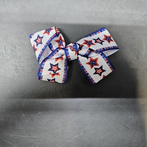 lot 6594 image: Lanmerry Fourth of July Bows for Girls Baby Hair Clips Little Girl Hair Accessories Flag Star Patriotic Hair Ribbon Large Bows Alligator Flag Accessories
