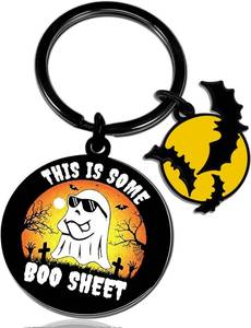 lot 6653 image: Easter Basket Stuffers For Her Him Keychain Halloween Gifts For Women Kids Spooky Baskets Stuffers Hallo ween Boo Gift Halloween Gifts For Men Keyring
