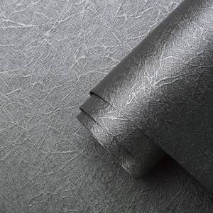 lot 6688 image: GloryTik 17.3X78.7 Silk Peel and Stick Wallpaper Grey Contact Paper Embossed Self Adhesive Removable Wallpaper Upgrade Thicken Silk Textured Wall Paper for Living Room Cabinet Decor