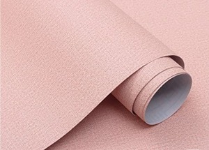 lot 6730 image: Guvana 15.7x118 Fabric Dusty Pink Grasscloth Peel and Stick Wallpaper Embossed Textured Contact Paper Faux Linen Removable Self Adhesive Wallpaper for Bedroom Cabinets Decor