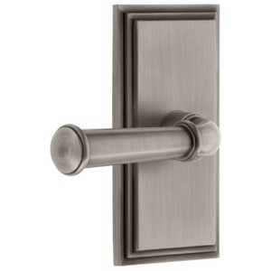 lot 6803 image: $304 Grandeur Cargeo_Psg_238_Lh Carre Solid Brass Left Handed Passage Set - Grey