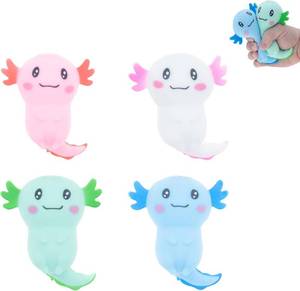 lot 6808 image: Axolotl Sensory Fidget Toy Valentines Day Gifts Axolotl Party Favors Supplies Gifts Stress Relief Squeeze Gifts Salamander Stress Balls for Boys Girls(4 Pcs)