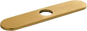 lot 6827 image: hansgrohe 3-inch Base Plate Modern Easy Install in Brushed Gold Optic, 14019251