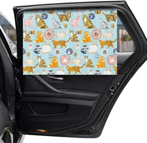 lot 6838 image: Car Window Shades - Car Sun Shade Side Window Track Type, Auto Accessories Sunshades Keeps Cooler Screen for Sleeping Camping MISSING HARDWARE