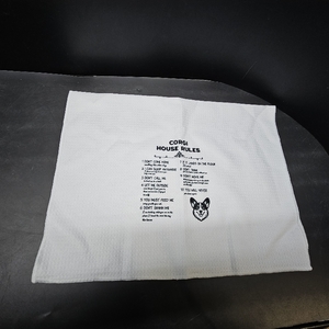 lot 6839 image: Corgi House Rules Kitchen Towels 16X24In, Dog Hand Tea Dish Towels for Kitchen Bathroom Decor, Gifts for Women and Corgi Lovers