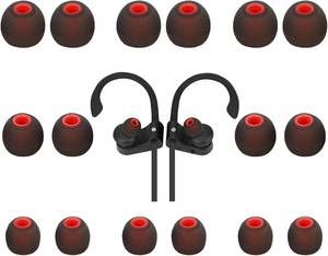 lot 6846 image: Replacement Earbud Tips Silicone Earbud Covers Ear Tips Fit Most in-Ear Earbuds(Inner Hole 3.8mm -5.1mm) Headphone Rubber Tips 9 Pairs S M L