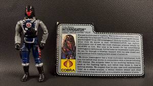 lot 8 image: GI Joe Cobra Interrogator Action Figure with File Card