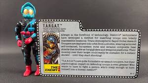lot 9 image: G. I. Joe Cobra TARGAT Action Figure with File Card