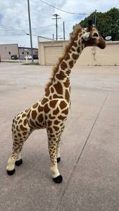 lot 11 image: Melissa and Doug Large Poseable Plush Giraffe Stuffed Animal Approximately 4 Foot Tall