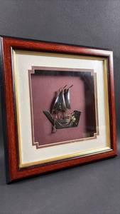 lot 30 image: 9.25 Sterling Silver Ship Model