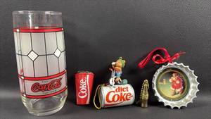 lot 55 image: Collection of Cola-Cola MemorabiliaOrnaments