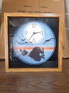 lot 68 image: Furniture & Furnishings 1970s VINTAGE RETRO WELBY SHADOW BOX WALL CLOCK - 14 Inch Square
