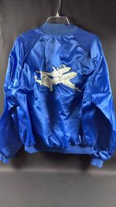 lot 79 image: NASA Space ShuttleBoeing Quack Quack Express Blue Satin Bomber Jacket XL