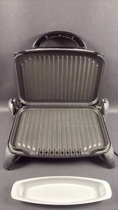 lot 84 image: Appears Unused Lean Mean Fat Grilling Machine Electric Indoor Grill With Adjustable Thickness Lid-Temperature Control and Timer