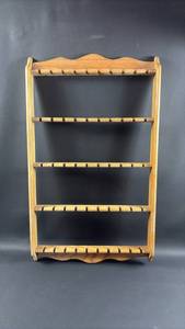 lot 86 image: Solid Wood Spoon Hanger. Room for 50 Spoons,  Approximately 28 Inches Tall and 17 Inches Wide