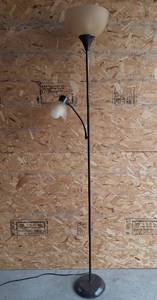 lot 114 image: Torchiere Floor Lamp with Adjustable Reading Light