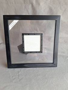 lot 121 image: NIB Live Love Laugh Glass Floating Photo Frame