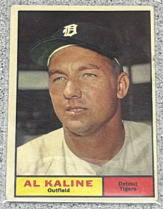 lot 4 image: 1961 Topps Baseball Card #429 - Al Kaline Detroit Tigers