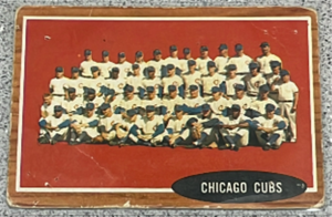 lot 5 image: 1962 Topps Baseball Card #552 - Chicago Cubs Team Card
