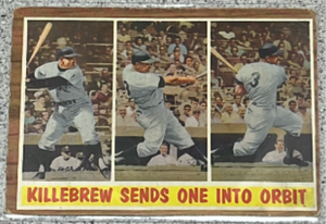 lot 7 image: 1962 Topps Baseball Card #316 - Harmon Killebrew Minnesota Twins