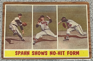 lot 8 image: 1962 Topps Baseball Card #312 - Warren Spahn Milwaukee Braves
