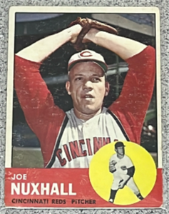 lot 10 image: 1963 Topps Baseball Card #194 - Joe Nuxhall Cincinnati Reds