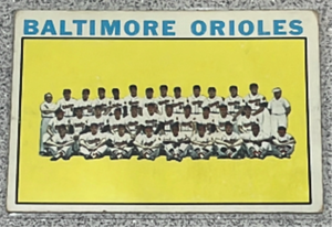 lot 15 image: 1964 Topps Baseball Card #473 - Baltimore Orioles Team