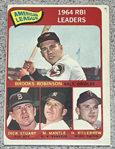 lot 30 image: 1965 Topps Baseball Card #5 - American League RBI Leaders