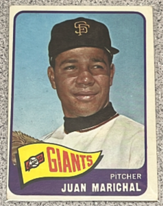 lot 32 image: 1965 Topps Baseball Card #50 - Juan Marichal